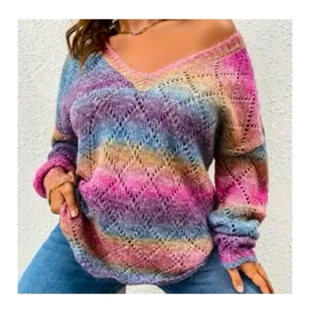 New Rainbow Multicoloured Sweater